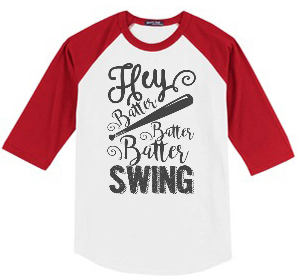 Hey Batter Raglan Red Jersey