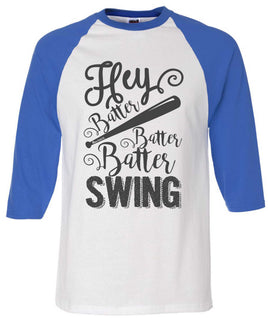 Hey Batter Raglan Royal Blue Jersey