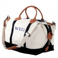 CB Canvas, Navy & Leather Weekender