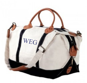 CB Canvas, Navy & Leather Weekender