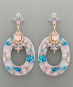 Acrylic & Rhinestone Earrings