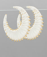 Raffia & Bead Earrings