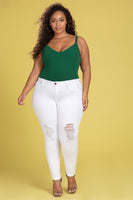 WannaBettaButtWhite Distressed Jeans (Plus)