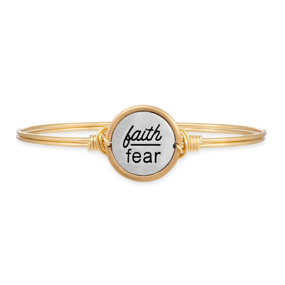 Faith Over Fear Bangle Bracelet