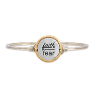 Faith Over Fear Bangle Bracelet