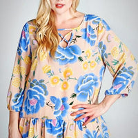 Flirty Skirt Top with Criss Cross Neckline