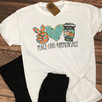 Peace, Love & Pumpkins Tee