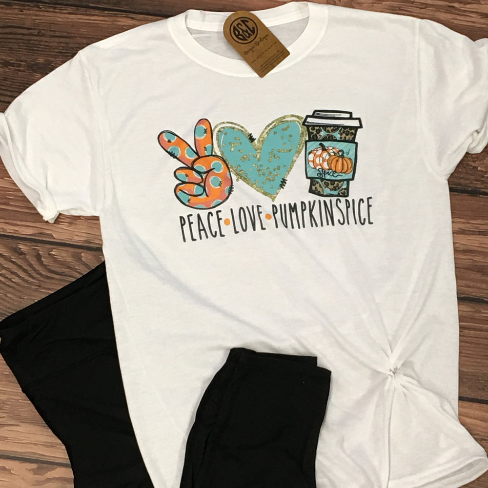 Peace, Love & Pumpkins Tee