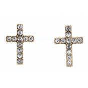Kayla Crystal Cross Earrings