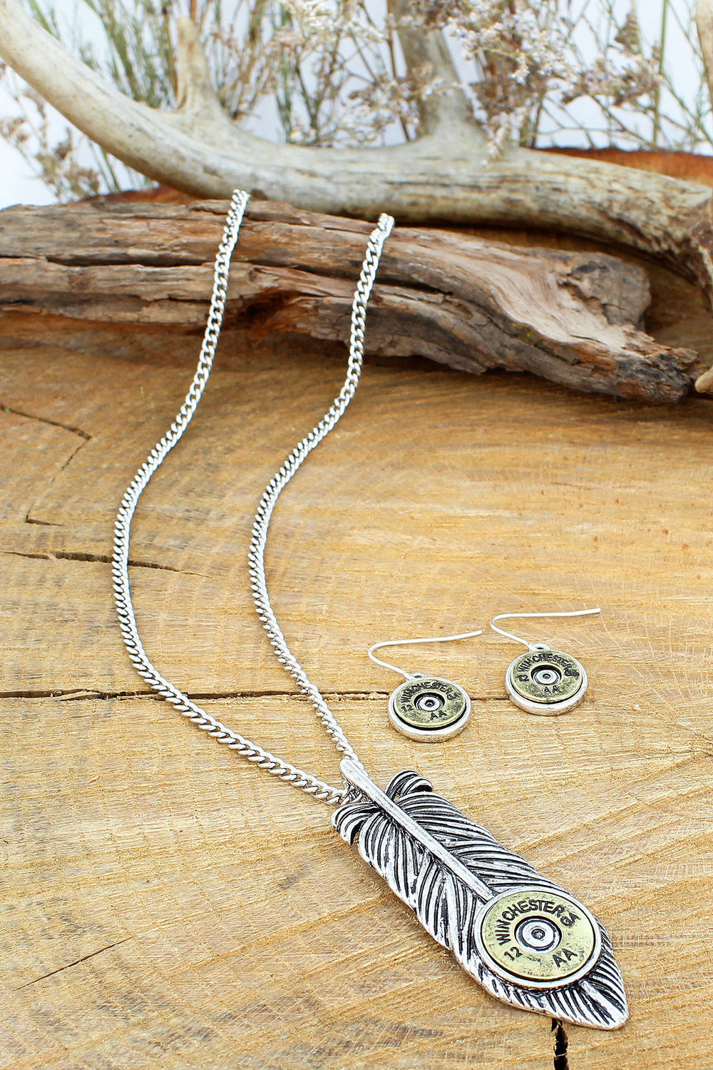 Winchester Feather Necklace Set
