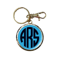 Circle Keychain Monogrammed