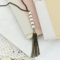 Pearl Drop Vintage Tassel Convertible Necklace
