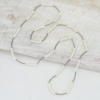 Vintage Crystal Stretch Ivory Necklace
