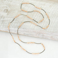 Vintage Stretch Pink Crystal Necklace
