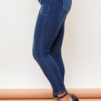 Petite High Rise Rips + Whiskers Skinny Jean