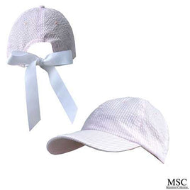 MSC Pink Seersucker Hat