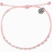 Pura Vida Silver Stitched Beaded Anklet
