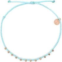 Pura Vida Silver Stitched Beaded Anklet