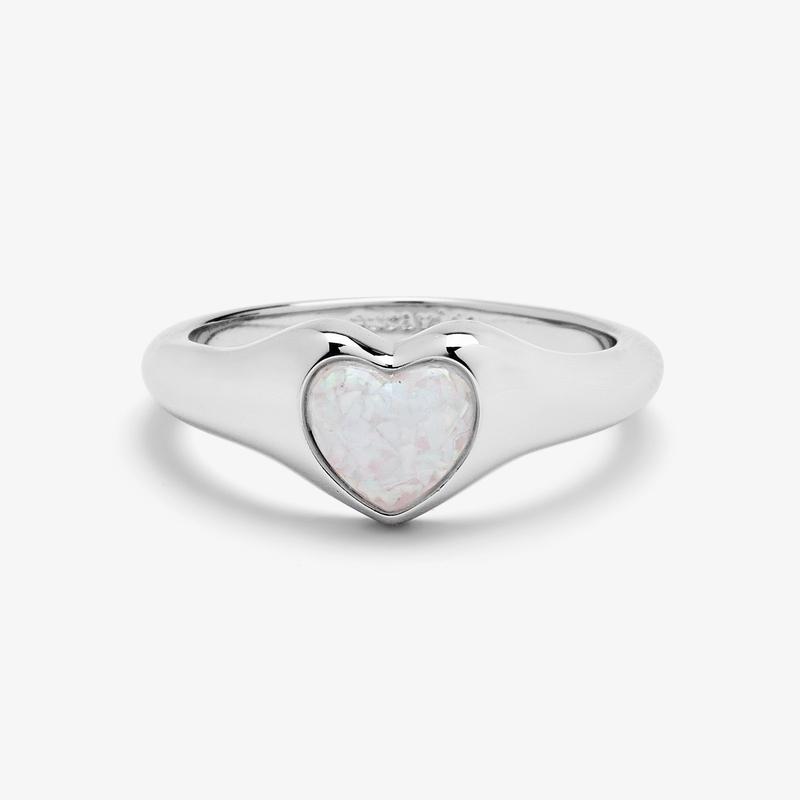 Pura Vida Stone Heart Signet Ring