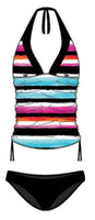 
              Halter Top Tankini w/Ruche Sides
            