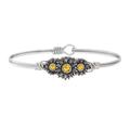 Sunflowers Bangle Bracelet