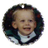 Small Circle Charm with Florentine Edge