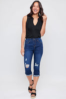 Missy Stretch Cuffed Capri Jeans