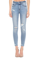 
              High Rise Distressed Ankle Jeans
            