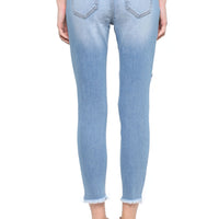 Camilla Mid Rise Destroyed Skinny Crop Jeans