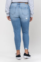 B&C High Rise Destroyed Mom Skinny Jeans