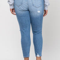 B&C High Rise Destroyed Mom Skinny Jeans