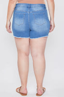 High Rise Frayed Hem Shorts