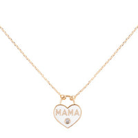 Mama Enameled Heart