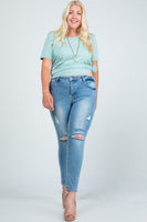 Carla's Mid Rise Distressed Skinny Jean