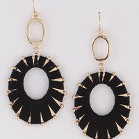 Threaded Oval Earring