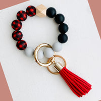 Silcone Bead Bangle Keychain