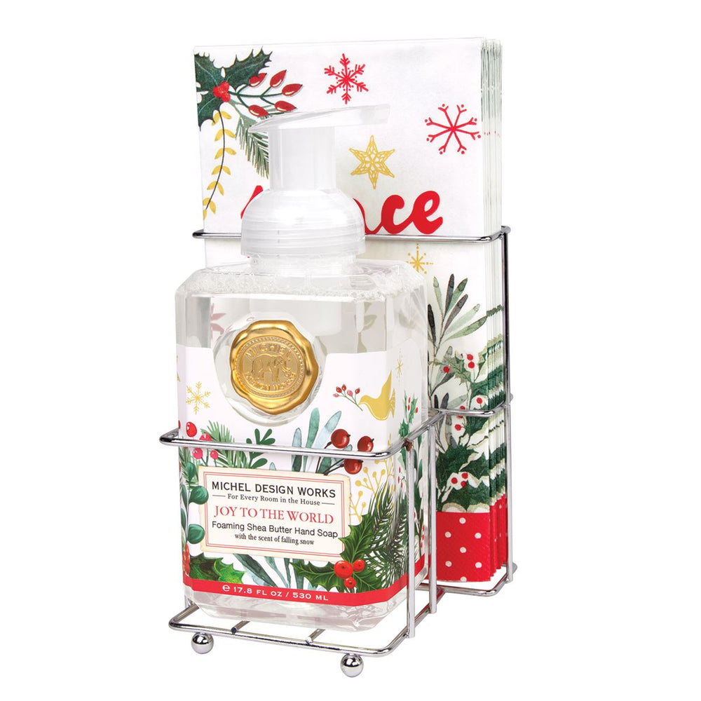 Joy to The World Soap & Napkin Set