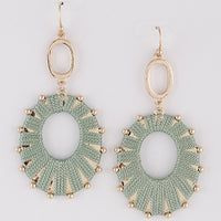 Threaded Oval Earring