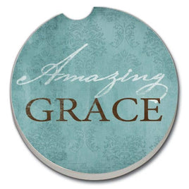 Amazing Grace Absorbent Stone Car Coaster 1 Pack