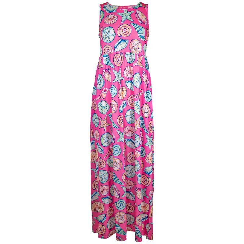 Maxi Pink Shell Party Dress
