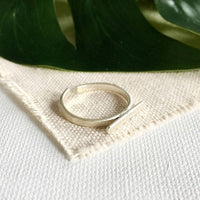 Horizontal Bar Ring - Silver