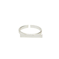 Horizontal Bar Ring - Silver