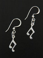 Music Notes Silver Earrings