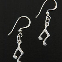 Music Notes Silver Earrings
