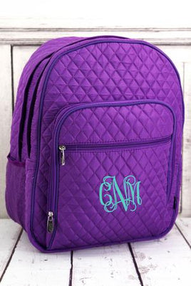 Solid Quilted Backpack