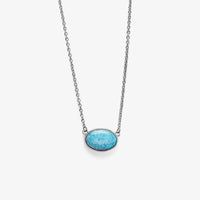 Opal Pendant Silver Necklace