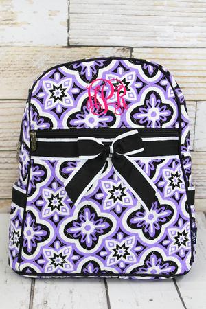 Floral Serenity Quilted Backpack