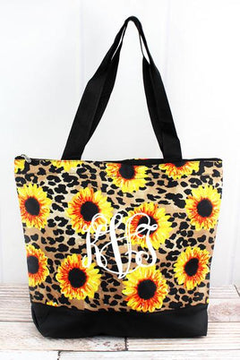 Sunflower Leopard Tote Bag