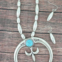 Turquoise Beaded Naja Necklace Set