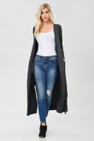 
              Long Knit Cardigan with Pockets
            